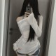 Korean hot girl sexy split bikini new swimsuit women's long-sleeved sun protection slim backless vacation