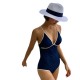 New one-piece swimsuit for women covering belly, slimming and sexy, push-up small breasts, hot spring bathing suit