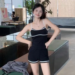 New sexy contrasting color camisole jumpsuit jumpsuit slim fit jumpsuit for women