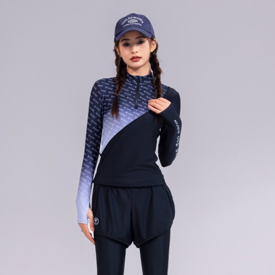 Korean wetsuit women's long-sleeved jellyfish swimsuit split sunscreen snorkeling suit slimming swimsuit