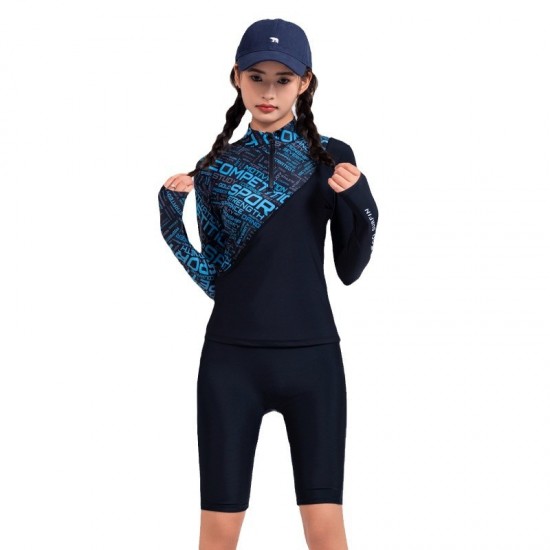 Korean wetsuit women's long-sleeved jellyfish swimsuit split sunscreen snorkeling suit slimming swimsuit