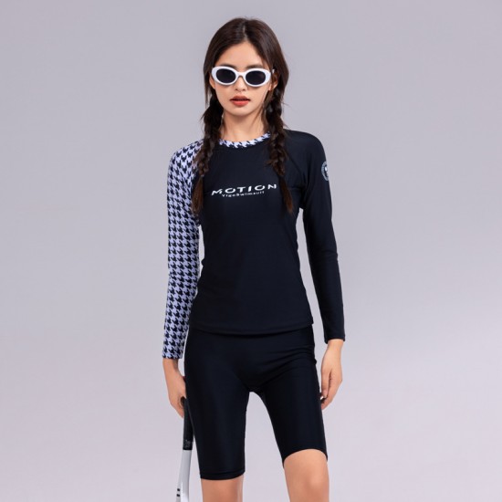 Korean wetsuit women's long-sleeved jellyfish swimsuit split sunscreen snorkeling suit slim swimsuit