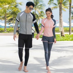 Korean diving suit women's split sun protection swimsuit long-sleeved long pants jellyfish suit quick-drying slimming surfing suit snorkeling swimsuit