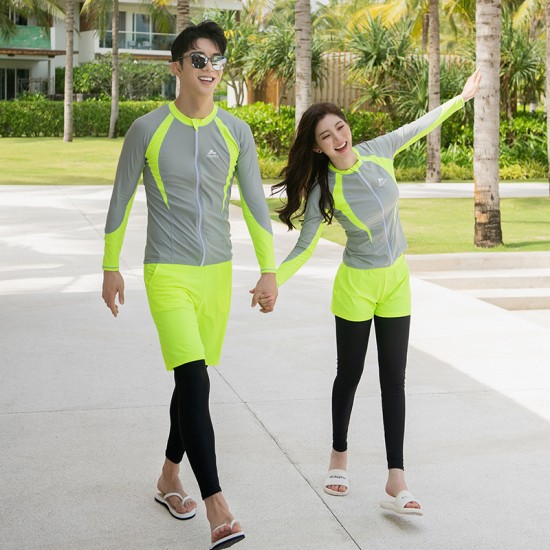 Korean diving suit women's split sun protection swimsuit long-sleeved long pants jellyfish suit quick-drying slimming surfing suit snorkeling swimsuit