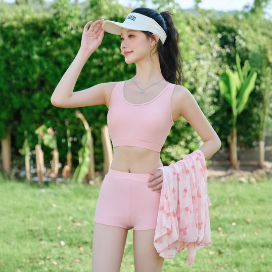New swimsuit women's split three-piece set, conservative belly-covering, slimming and sexy Korean ins style hot spring swimsuit