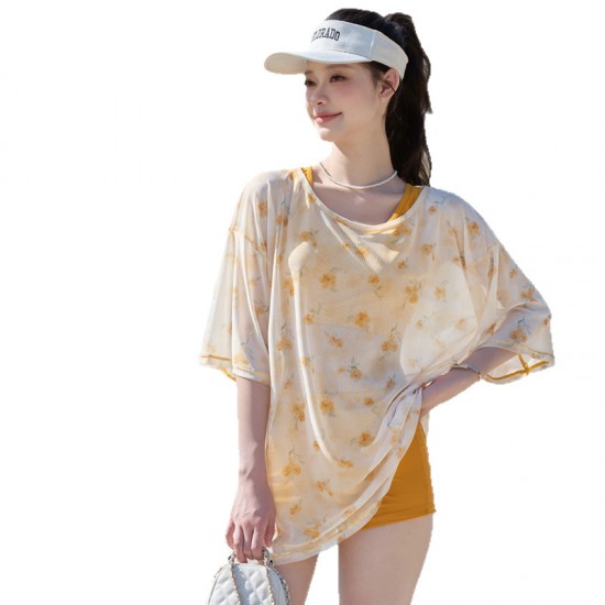 New swimsuit women's split three-piece set, conservative belly-covering, slimming and sexy Korean ins style hot spring swimsuit