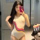 New racing one-piece swimsuit for women, professional sports training swimsuit, swimming pool special hot spring swimsuit
