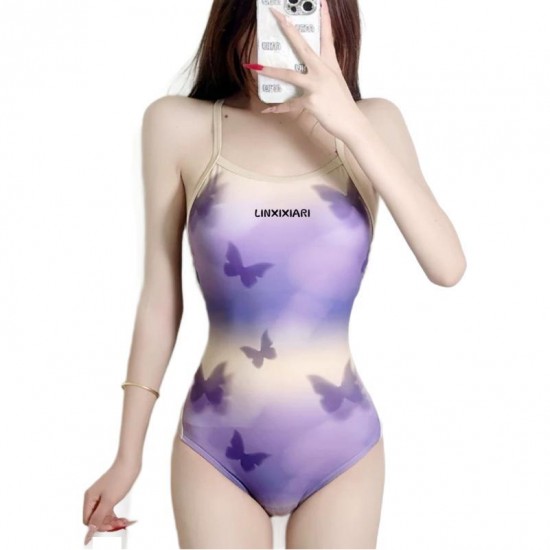 New racing one-piece swimsuit for women, professional sports training swimsuit, swimming pool special hot spring swimsuit