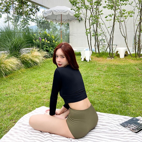 New swimsuit female sexy bikini long sleeve split swimsuit fairy style seaside Sanya hot spring swimsuit