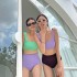 New split sexy swimsuit for women, covering belly, slimming, small breasts, gathering, conservative bikini, spa swimsuit