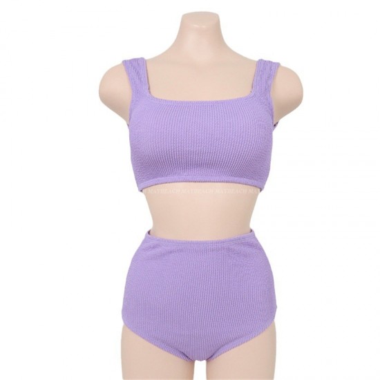 New split sexy swimsuit for women, covering belly, slimming, small breasts, gathering, conservative bikini, spa swimsuit