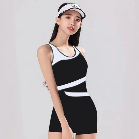 Women's new popular swimsuit, high-end, beautiful, one-piece, boxer, professional racing, plus size, hot spring