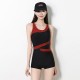 Women's new popular swimsuit, high-end, beautiful, one-piece, boxer, professional racing, plus size, hot spring