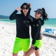 New men's and women's long-sleeved trousers suit wetsuit swimsuit split hooded beach couple outdoor sports