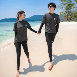 Korean wetsuit female couple long-sleeved jellyfish swimsuit split sunscreen trousers snorkeling suit slimming