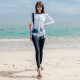 Hot spring swimsuit women's high-end split long-sleeved split sexy pure desire Korean ins style small breast swimsuit for women