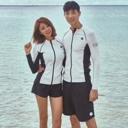 New Korean fashion split wetsuit zipper couple men and women jellyfish swimsuit long-sleeved surfing