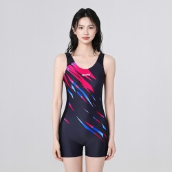 New swimsuit women's professional training boxer one-piece tight swimsuit sexy cross swimsuit
