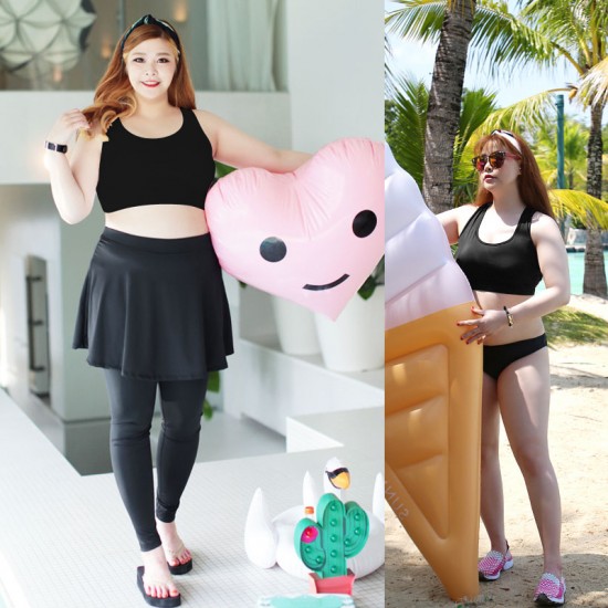 Plus size swimsuit for fat mm women, swimsuit covers belly, slimming, conservative sports new swimsuit, wetsuit, swimsuit