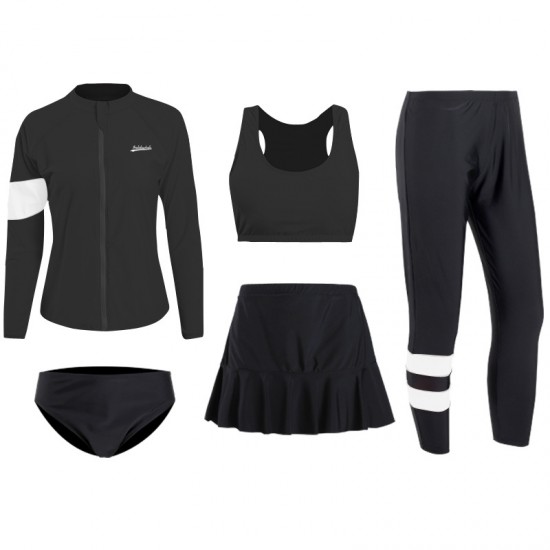 Swimsuit for women plus size fat mm split diving suit black sports sexy belly covering slimming hot spring swimsuit