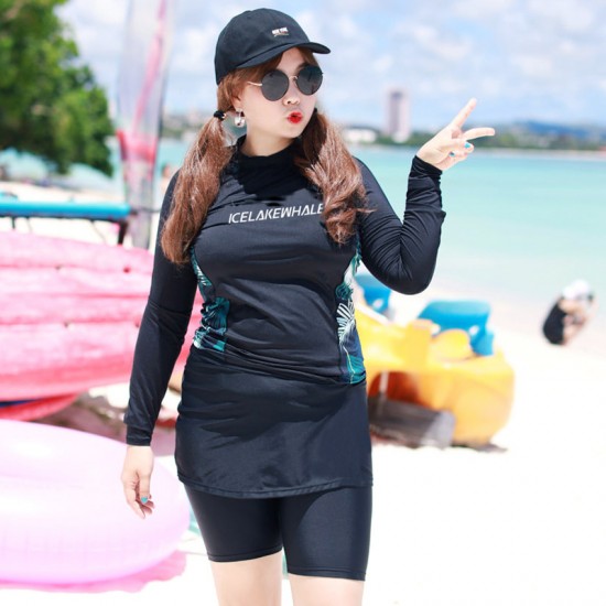 Swimsuit for women, conservative large size, fat mm, slimming, belly-covering, sports covering, new swimwear, hot spring swimsuit