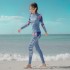 Swimsuit, feminine, slimming and belly-covering, Korean ins fairy style hot spring skirt one-piece conservative long-sleeved swimsuit