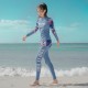 Swimsuit, feminine, slimming and belly-covering, Korean ins fairy style hot spring skirt one-piece conservative long-sleeved swimsuit