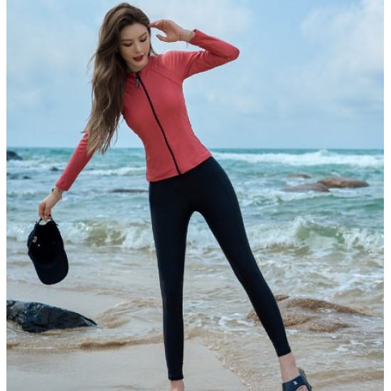 Swimsuit for female students new style split sports training conservative split boxer 5-point pants swimsuit