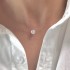 European and American moissanite high-end touching fish tears S925 sterling silver transparent fishing line necklace clavicle chain niche diamond