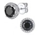 Black moissanite s925 sterling silver earrings for women moissanite snowflake heart-shaped six-claw earrings square four-claw six-claw