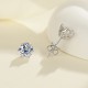 Four-claw moissanite earrings, 925 sterling silver ear piercing earrings, Korean high-end non-allergenic jewelry wholesale