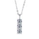 Sterling silver S925 moissanite traffic light necklace 50 points D color diamond light luxury high-end heavy industry pendant trendy hip-hop batch