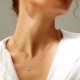 Sterling silver S925 moissanite traffic light necklace 50 points D color diamond light luxury high-end heavy industry pendant trendy hip-hop batch