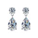 Cross-border hot selling European and American new classic water drop moissanite earrings casual earrings ins fashion earrings manufacturer