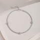 Sterling Silver S925 Moissanite Bracelet Three Diamonds 30 Points Advanced Full Diamond Bracelet Simple Light Luxurious Single Row Flash Women Can Pass