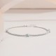 Sterling Silver S925 Moissanite Bracelet Three Diamonds 30 Points Advanced Full Diamond Bracelet Simple Light Luxurious Single Row Flash Women Can Pass