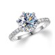 Sterling silver S925 cross-border Amazon best-selling six-claw micro-set ring ins niche design temperament versatile high-end sense