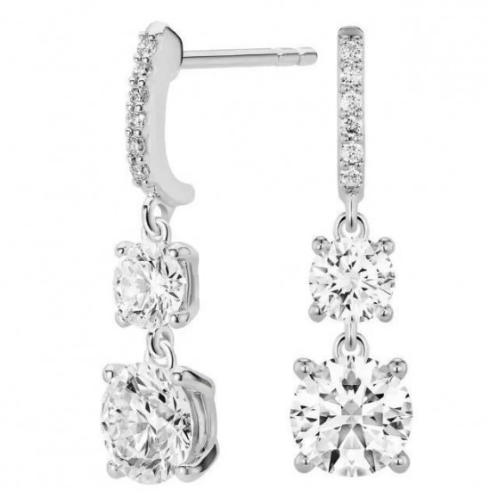 Sterling silver S925 moissanite earrings classic cross-border best-selling earrings 3 carat high-end heavy industry D color diamond