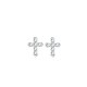 Sterling silver S925 moissanite cross earrings, cross-border hot-selling, universal for men and women, niche, luxury and high-end.