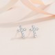 Sterling silver S925 moissanite cross earrings, cross-border hot-selling, universal for men and women, niche, luxury and high-end.