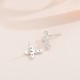 Sterling silver S925 moissanite cross earrings, cross-border hot-selling, universal for men and women, niche, luxury and high-end.