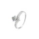Sterling silver S925 Moissanite 50-point crown ring four-prong niche platinum V-shaped ring simulated 1 carat diamond for women