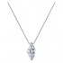 Sterling silver S925 marquise moissanite necklace women's rhombus pendant light luxury temperament box chain European and American cross-border hot selling