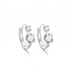 Pure silver S925 moissanite simple four-claw cross-border best-selling European and American Amazon hot model high-grade moissanite thick gold plated