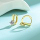Sterling silver S925 moissanite ear hook D color diamond ear buckle mini exquisite small earring letter D shape high-end sense