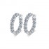 Cross-border supply S925 silver moissanite full diamond earrings high-end fashion full diamond earrings moissanite earrings heavy industry