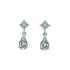 Cross-border hot selling moissanite drop earrings S925 sterling silver 1ct diamond earrings D color vvs1 plated 18K gold color