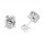 Rectangular moissanite stud earrings 