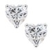 S925 Silver 1 Carat Moissanite Stud Earrings Dove Egg Shape Princess Square Love Rectangular Shaped Diamond Earrings