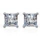 S925 Silver 1 Carat Moissanite Stud Earrings Dove Egg Shape Princess Square Love Rectangular Shaped Diamond Earrings